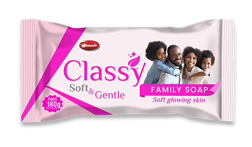Classy Soft and Gentle family soap, pink wrapper