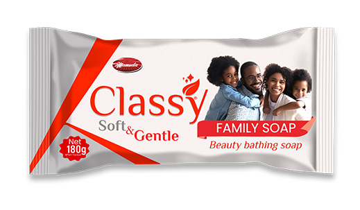 Classy Beauty bathing soap family soap bar, red and white pack, net weight 180g