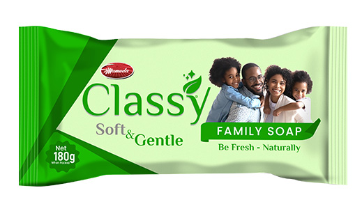 Classy Be Fresh Naturally family soap bar, green pack, net weight 180g