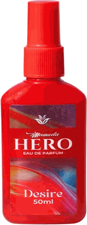 Mamuda Hero Desire eau de parfum, red 50ml spray bottle