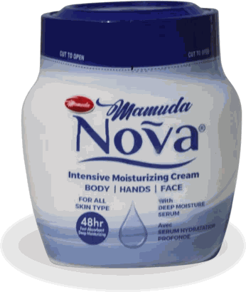 Mamuda Nova Intensive Moisturizing Cream, white and blue tub